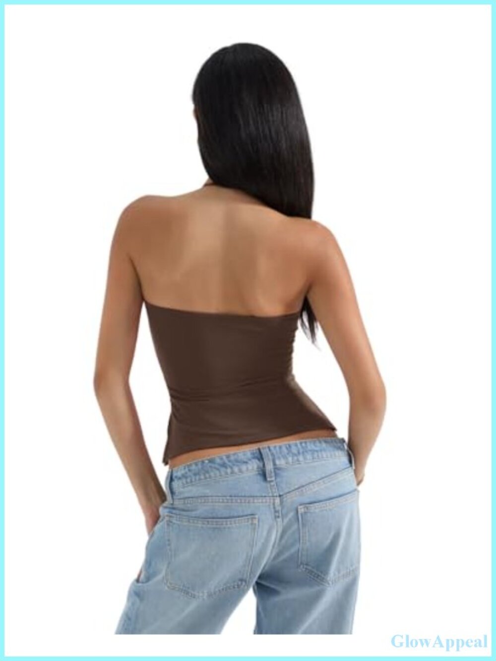 Double Lined Halter Tank Top Backless Camisole Crop Top Going Out - Picture 4 of 6